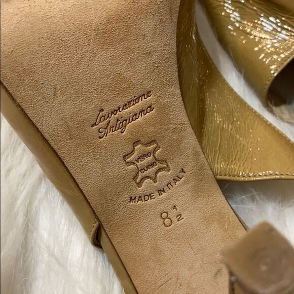 Leather 4” Heel. Cream With Leopard Bow Rockabilly Pin Up Style. Butter Brand - Picture 5 of 8